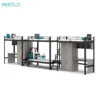 Taschen Metal Frame Bunk Bed with Desk Underneath