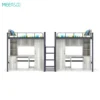 Taschen Metal Frame Bunk Bed with Desk Underneath