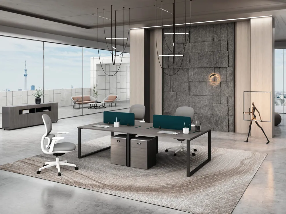 Warnock Series B 4-person office workstation