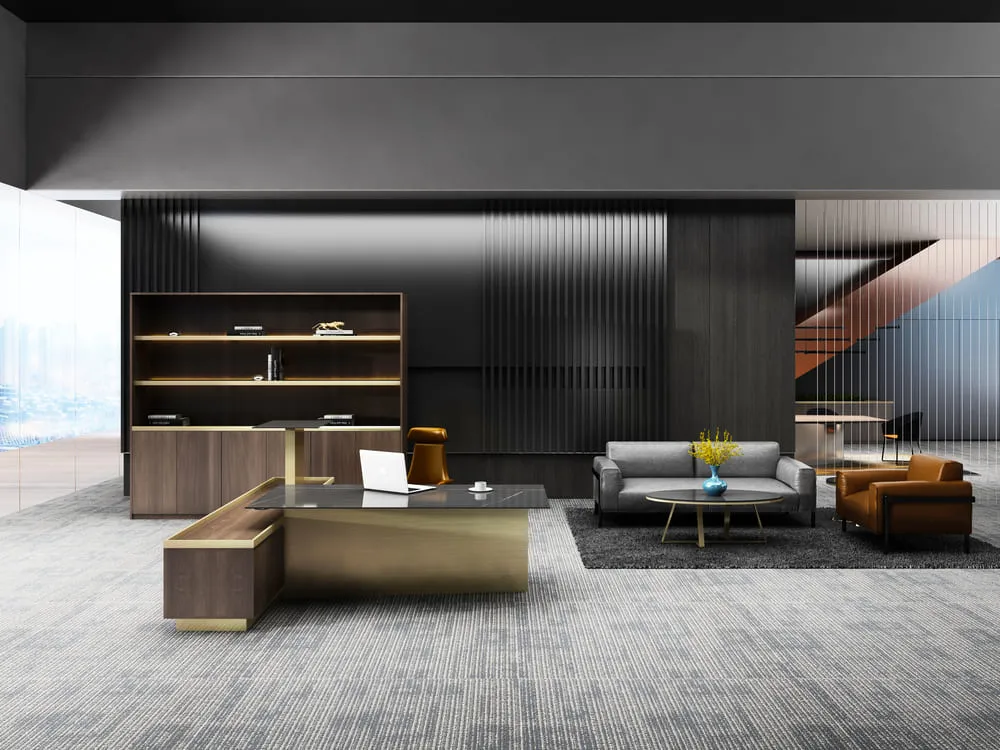 WRK L-Shaped Executive Desk in office