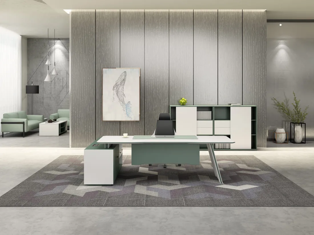 Yunsen Series A L-Shaped executive desk-front
