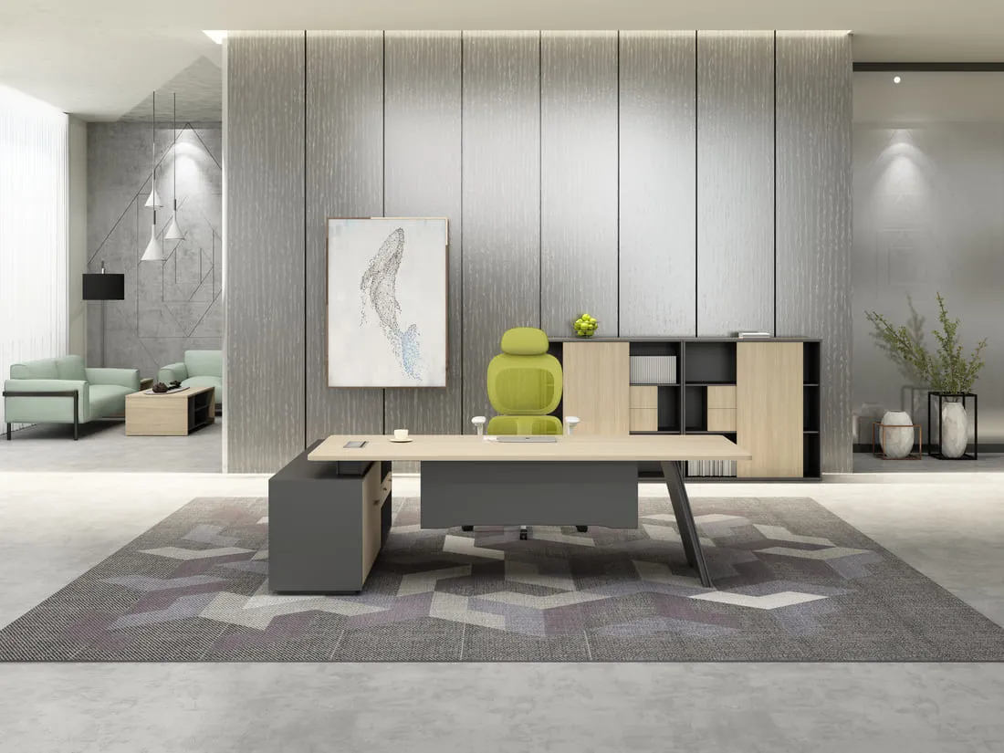 Yunsen Series B L-Shaped executive desk-front