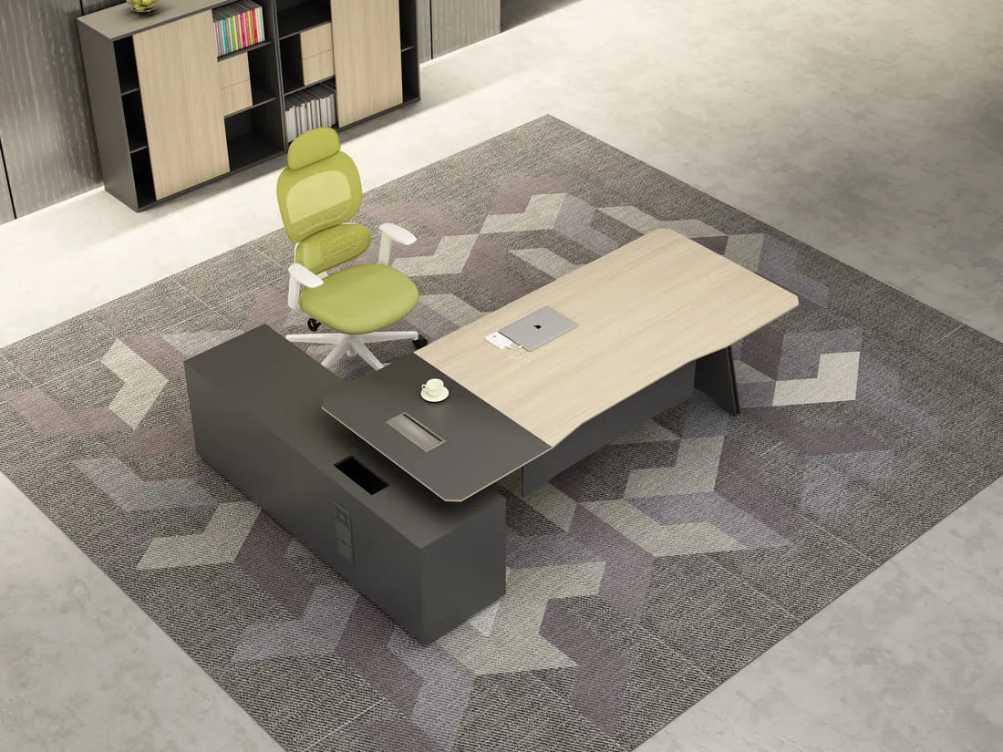 Yunsen Series B L-Shaped executive desk-front