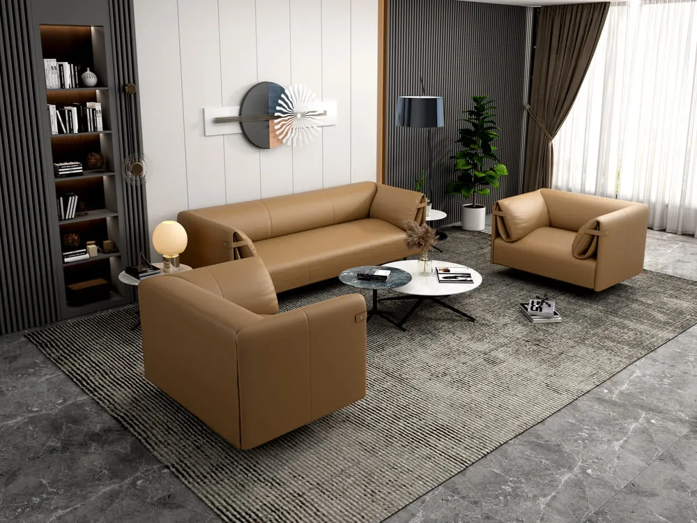Mandis Leather Sectional Sofa
