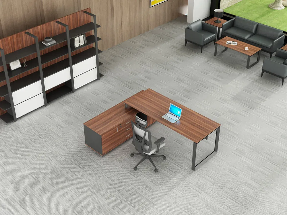 Warnock Series A L-Shaped executive desk-back