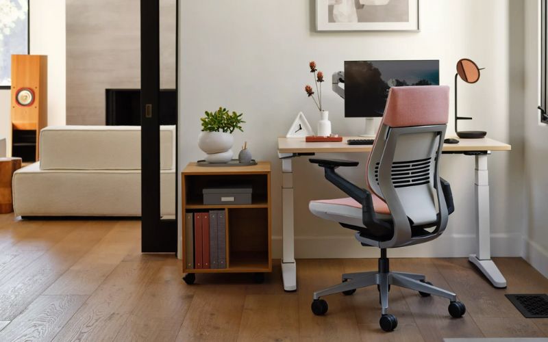 Steelcase Gesture premium office chair, gray upholstery