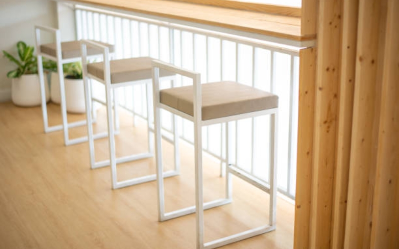 Modern bar chair steel frame