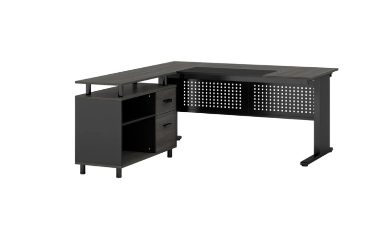 Industrial L-Shaped Desk