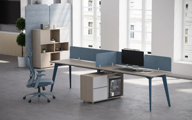 Galerie 2 du poste de travail de bureau Reco Series D pour 2 personnes