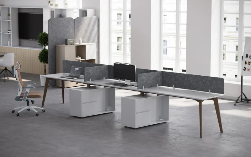 Reco Series D 3-Person Office Workstation Gallery 2